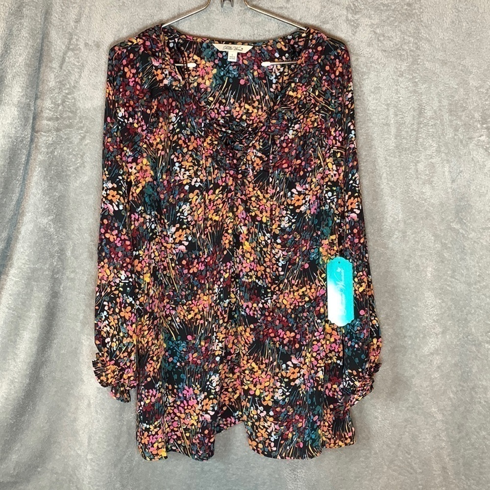 Nwt The Pioneer Woman Lace Up Neck Long Sleeve Blouse